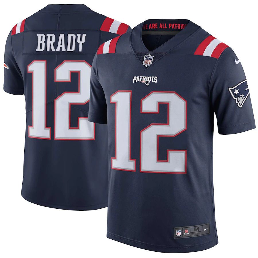 Men New England Patriots #12 Tom Brady Nike Navy Limited NFL Jersey